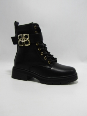 Botki damskie ocieplane na płaskim (36-41) AM7521 BLACK