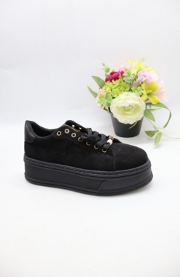 Buty sportowe damskie na koturnie (36-41) 6865 BLACK
