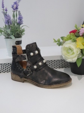 Botki damskie na płaskim (36-41) F5900 BLACK