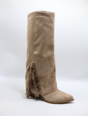 Kozaki damskie na obcasie (36-41) RXJ302 TAUPE