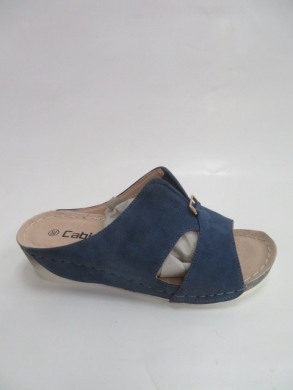 Klapki damskie na koturnie (36-41) J5314-9 NAVY