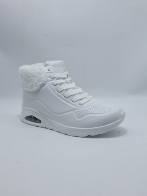 Botki damskie ocieplane na płaskim (36-41) 9021-2 ALLWHITE