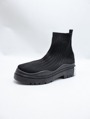 Botki damskie na płaskim (36-41) 28714 ALLBLACK