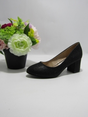 Czółenki damskie na obcasie (36-41) O-605 BLACK