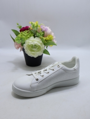 Buty sportowe damskie na płaskim (36-41) DD-319 WH/SILVER