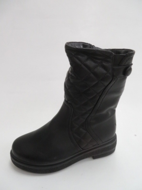 Kozaki damskie ocieplane na płaskim (36-41) Z1-7 BLACK