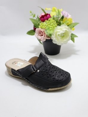 Klapki damskie na koturnie (36-41) J6-13 BLACK