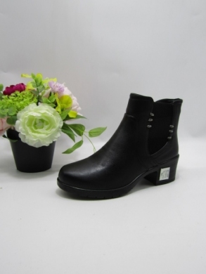 Botki damskie ocieplane na obcasie (36-42) 7113-1 BLACK