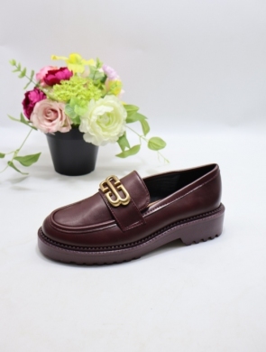 Mokasyny damskie na płaskim (36-41) QQ425 WINE