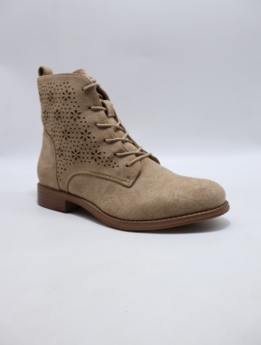 Botki damskie na płaskim (36-41) H202-2 KHAKI