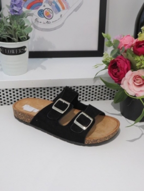 Klapki damskie na płaskim (36-41) W87 BLACK
