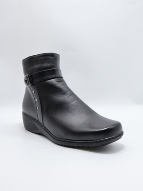 Botki damskie ocieplane na płaskim (39-43) B05T BLACK