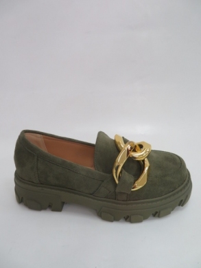 Mokasyny damskie na koturnie (36-41) G358 GREEN
