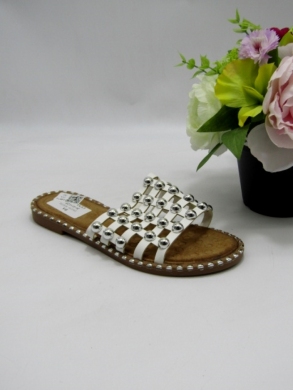 Klapki damskie na płaskim (36-41) DM150 WHITE