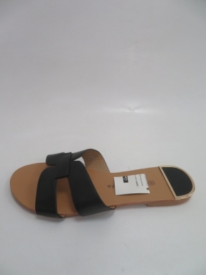 Klapki damskie na płaskim (36-41) K-26 BLACK