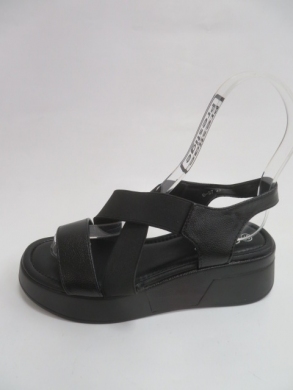 Sandały damskie na koturnie (36-41) 0-37 BLACK