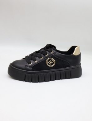 Buty sportowe damskie na płaskim (36-41) 6626 BLACK