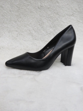 Czółenki damskie na obcasie (36-41) 536-1 BLACK