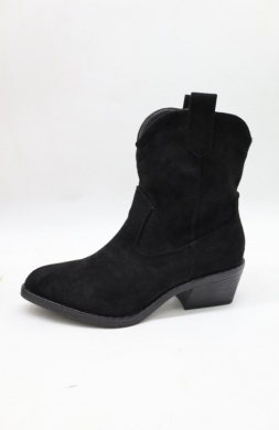 Botki damskie ocieplane na obcasie (36-41) D-77 BLACK
