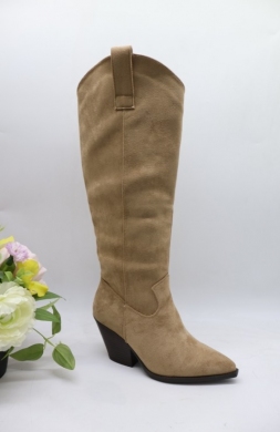 Kozaki damskie na obcasie (36-41) WZ133 KHAKI