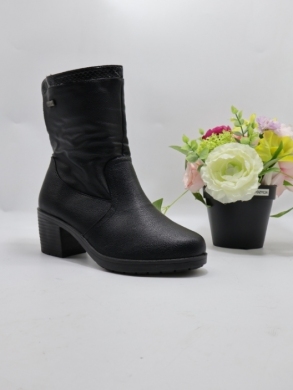 Botki damskie ocieplane na obcasie (36-41) Z2-26 BLACK