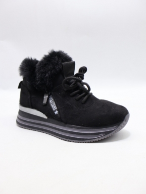 Buty sportowe damskie ocieplane (36-41) 21-Q99 BLACK