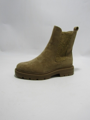 Botki damskie ocieplane na płaskim (36-41) 9610 CAMEL