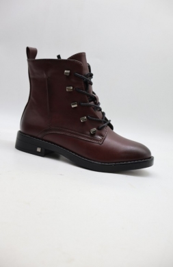 Botki damskie ocieplane na płaskim (36-41) BA-617 ROYAL/RED