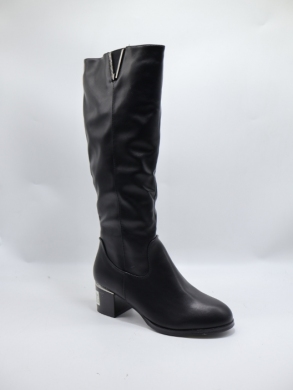 Kozaki damskie ocieplane na obcasie (36-41) SG771 BLACK