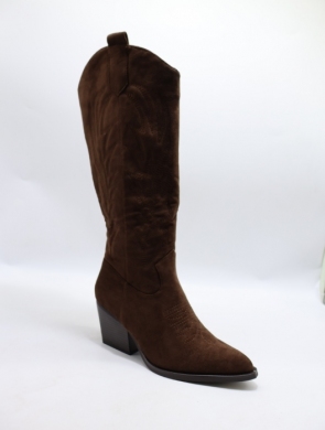 Kozaki damskie na obcasie (36-41) BM170 BROWN