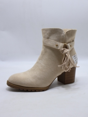 Botki damskie na obcasie (36-41) OM280 BEIGE