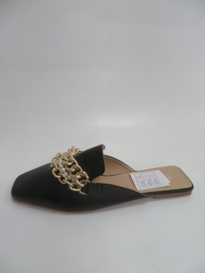Klapki damskie na płaskim (36-41) 1609 BLACK