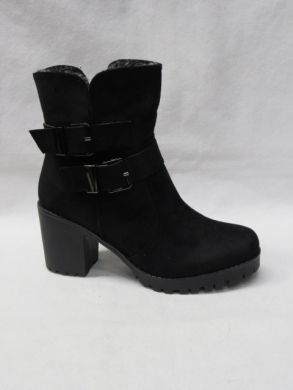 Botki damskie ocieplane na obcasie (36-41) A-8 BLACK