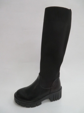 Kozaki damskie jesienne na płaskim (36-41) JKD-138 BLACK