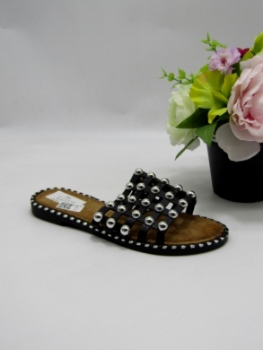 Klapki damskie na płaskim (36-41) DM150 BLACK