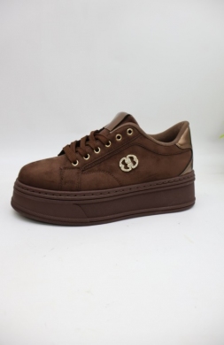 Buty sportowe damskie na płaskim (36-41) 26691 BROWN