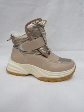 Botki damskie ocieplane na koturnie (36-41) 0-597 BEIGE