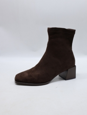 Botki damskie na obcasie (36-41) 9569A-1 BROWN