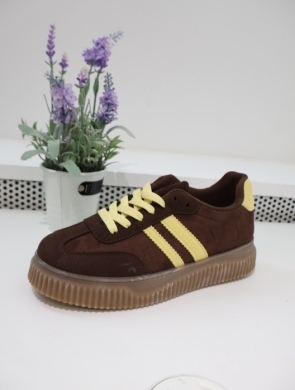 Buty sportowe damskie na płaskim (36-41) BL633 COFFE