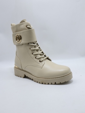 Botki damskie ocieplane na płaskim (36-41) B3020-5 BEIGE