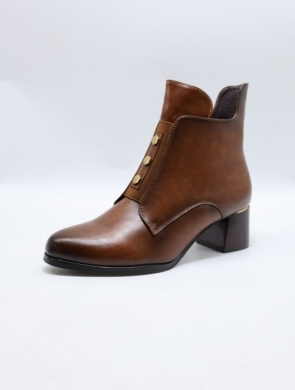 Botki damskie ocieplane na obcasie (36-41) YCC-153 CAMEL
