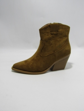 Botki damskie na obcasie (36-41) 5587 CAMEL