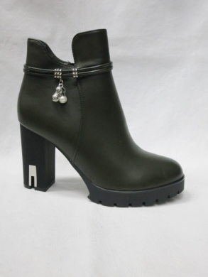 Botki damskie ocieplane na obcasie (35-40) X-687-51 GREEN