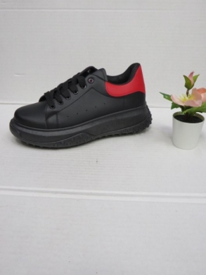 Buty sportowe damskie na płaskim (36-41) H2131 BLACK/RED