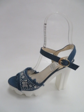 Sandały damskie na obcasie (36-41) F9-1 BLUE