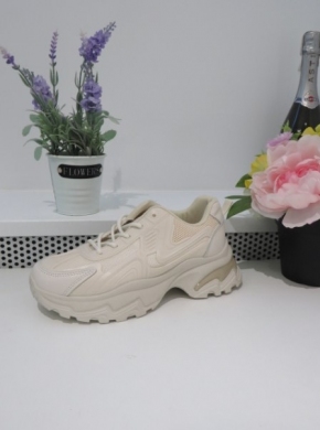 Buty sportowe damskie na płaskim (36-41) 2238 BEIGE