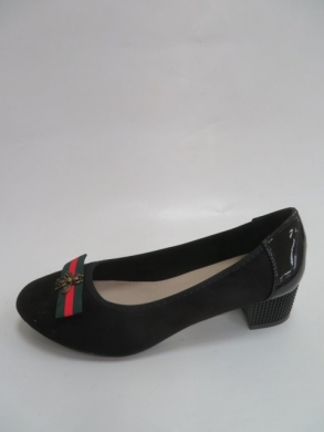 Czółenka damskie na obcasie (36-41) 338 BLACK