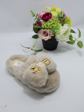 Kapcie damskie ocieplane (36-41) MM-957 KHAKI