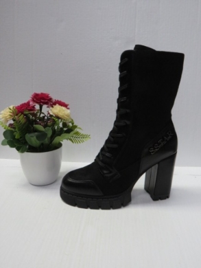 Botki damskie ocieplane na obcasie (36-41) UK167 BLACK