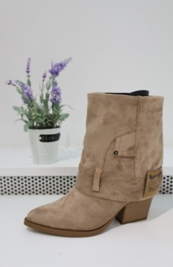 Botki damskie na obcasie (36-41) BM237 KHAKI